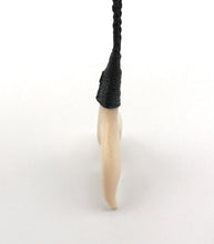 Load image into Gallery viewer, Whale Tail Pendant, Orca Necklace, Carved Whale Tail, Hand Carved Bone Jewelry
