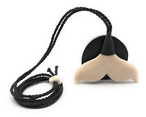 Whale Tail Pendant, Orca Necklace, Carved Whale Tail, Hand Carved Bone Jewelry