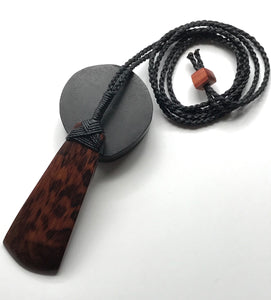 Snakewood Adze Pendant, Hand-carved from Snakewood